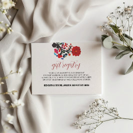 Tarjeta De Recepción Boda de flores botánicas de color floral mexicano