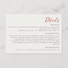 Tarjeta De Recepción Boda de flores de fresa silvestres de dulce rojo