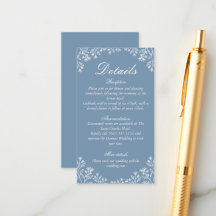 Boda de flores silvestres azul polvoriento