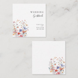 Tarjeta De Recepción Boda de flores silvestres de Boho Floral