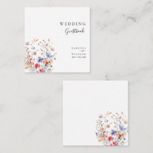Tarjeta De Recepción Boda de flores silvestres de Boho Floral