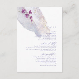 Tarjeta De Recepción Boda de flores silvestres Detalles de acuarela Per