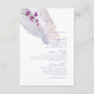 Tarjeta De Recepción Boda de flores silvestres Detalles de acuarela Per