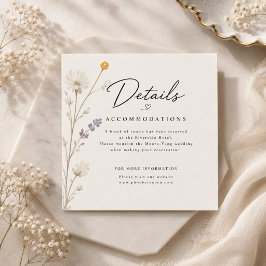 Tarjeta De Recepción Boda de flores silvestres elegantes