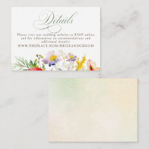 Boda de flores silvestres pequeños detalles