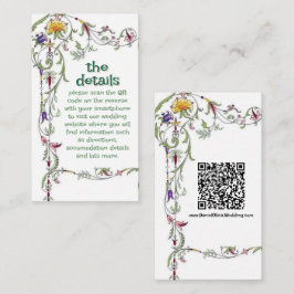 Tarjeta De Recepción Boda de Flores Silvestres Rustic Country Wildflowe