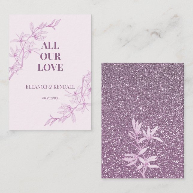 Tarjeta De Recepción Boda de flores sin tiempo gracias (Anverso / Reverso)