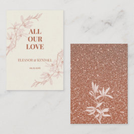 Tarjeta De Recepción Boda de flores sin tiempo gracias