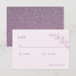 Tarjeta De Recepción Boda de Flores sin Tiempo RSVP