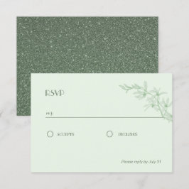 Tarjeta De Recepción Boda de Flores sin Tiempo RSVP