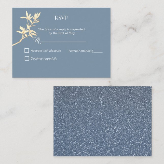 Tarjeta De Recepción Boda de Flores sin Tiempo RSVP (Anverso / Reverso)