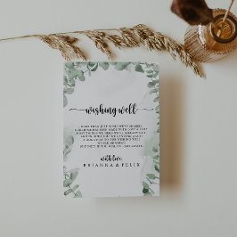 Tarjeta De Recepción Boda de follaje clásico Eucalyptus Deseos Bien