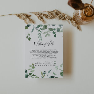 Tarjeta De Recepción Boda de follaje con guión de caligrafía que desea 