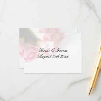 Tarjeta De Recepción boda de fondo rosa rosa rosa bonito