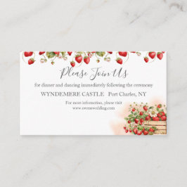 Tarjeta De Recepción Boda de fresas acuáticas