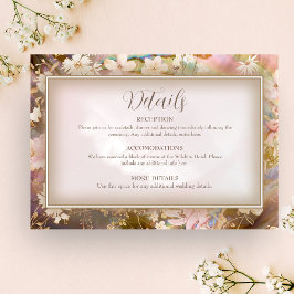 Tarjeta De Recepción Boda de Garden Blooms