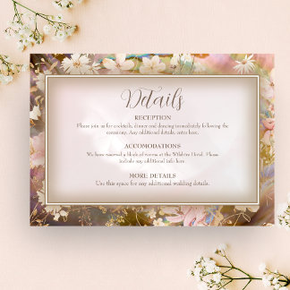 Tarjeta De Recepción Boda de Garden Blooms
