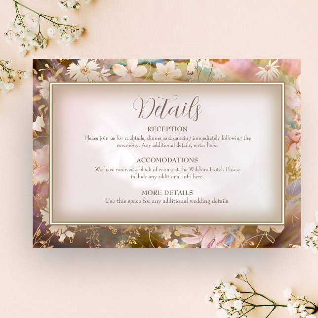 Tarjeta De Recepción Boda de Garden Blooms (Subido por el creador)