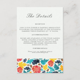 Tarjeta De Recepción Boda de girasoles de acuarela amarilla azul natura