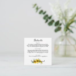 Tarjeta De Recepción Boda de girasoles de acuarela rosa blanca 