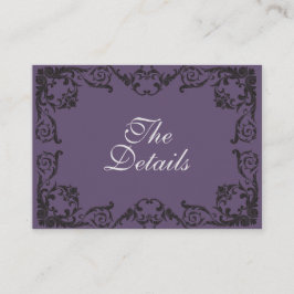 Tarjeta De Recepción Boda de Gótico Negro Boda QRC Gabinete Detalles C