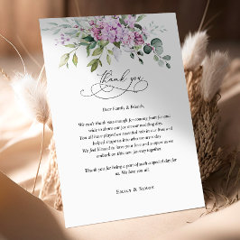 Tarjeta De Recepción Boda de guiones de verde de Card Lilac