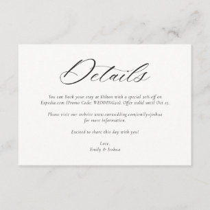 Tarjeta De Recepción Boda de guiones elegante y moderno
