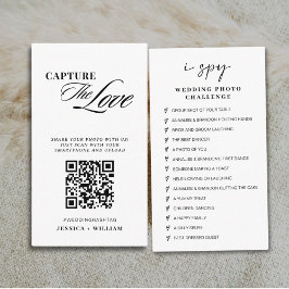 Tarjeta De Recepción Boda de guiones modernos Captura el código QR de a