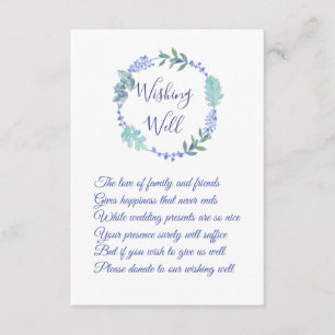 Tarjeta De Recepción Boda de guirnaldas florales de primavera púrpura q