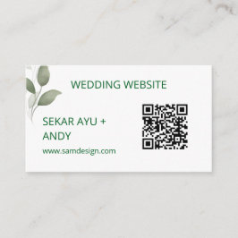 Tarjeta De Recepción boda de hoja