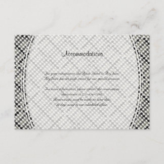 Tarjeta De Recepción Boda de hueso de arenisca negro y blanco Insertar