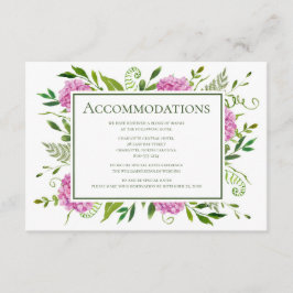 Tarjeta De Recepción Boda de Hydrangea Rosa