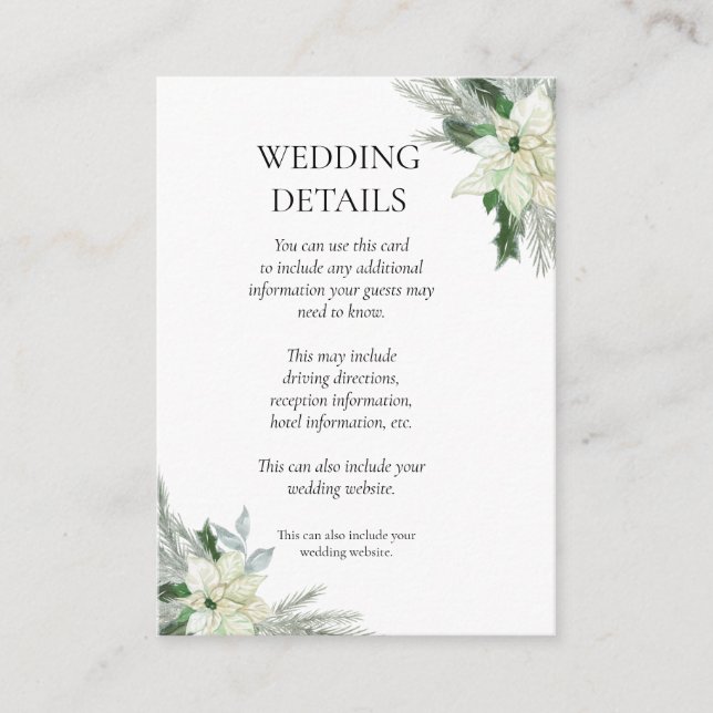 Tarjeta De Recepción Boda de invierno de otoño floral rústica (Anverso)