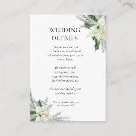 Tarjeta De Recepción Boda de invierno de otoño floral rústica