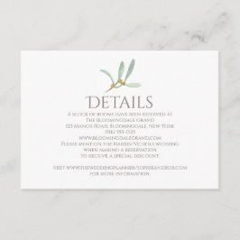 Tarjeta De Recepción Boda de Invierno Mistletoe Escarcha