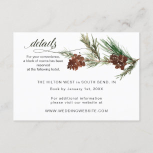 Tarjeta De Recepción Boda de invierno RSVP