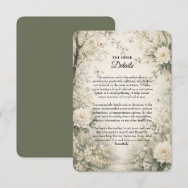 Tarjeta De Recepción Boda de Jardín de Mariposas Blancas en Primavera