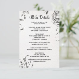 Tarjeta De Recepción Boda de jardín de primavera