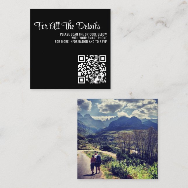 Tarjeta De Recepción Boda de jardín de primavera (Anverso / Reverso)