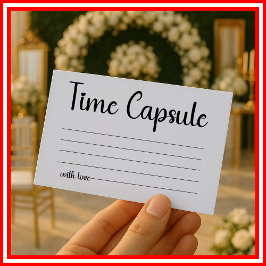 Tarjeta De Recepción Boda de la cápsula del tiempo Ducha de novia