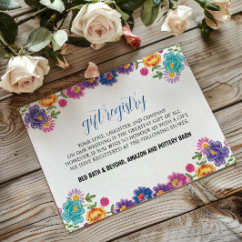 Tarjeta De Recepción Boda de la Fiesta Botánica Floral Mexicana