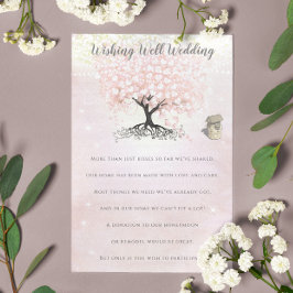 Tarjeta De Recepción Boda de la hoja de corazón rosada de Rubor