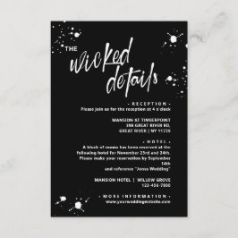 Tarjeta De Recepción Boda de la Noche de Halloween de Living Wed