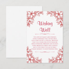 Tarjeta De Recepción Boda de la Organización Roja Deseando Bien