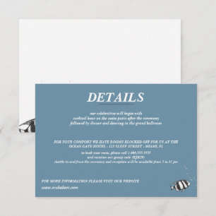 Tarjeta De Recepción Boda de la pareja de Scuba