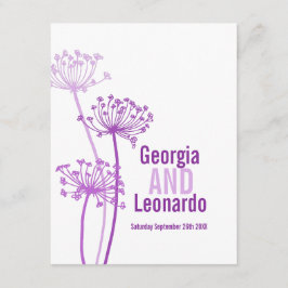 Tarjeta De Recepción Boda de la preferencia de la comida chervil flower