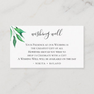 Tarjeta De Recepción Boda de la vegetación minimalista deseando lo mejo