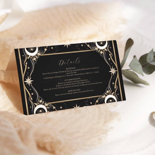 Tarjeta De Recepción Boda de las Estrellas Celestes de la Luna Celestia (Subido por el creador)