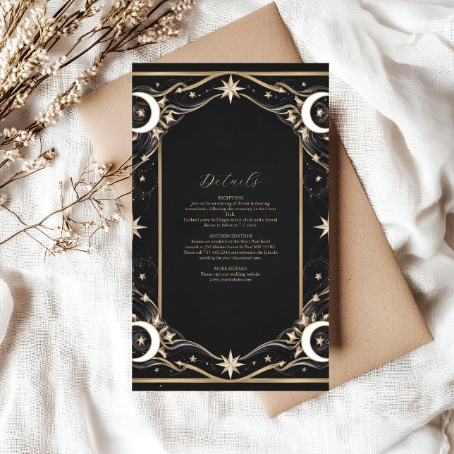 Tarjeta De Recepción Boda de las Estrellas Celestes de la Luna Celestia (Subido por el creador)