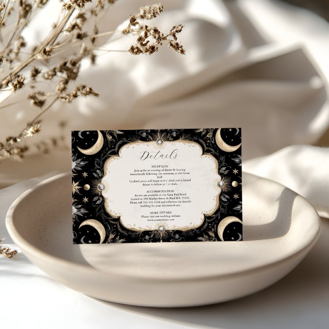 Tarjeta De Recepción Boda de las Estrellas Celestes de la Luna Celestia (Subido por el creador)